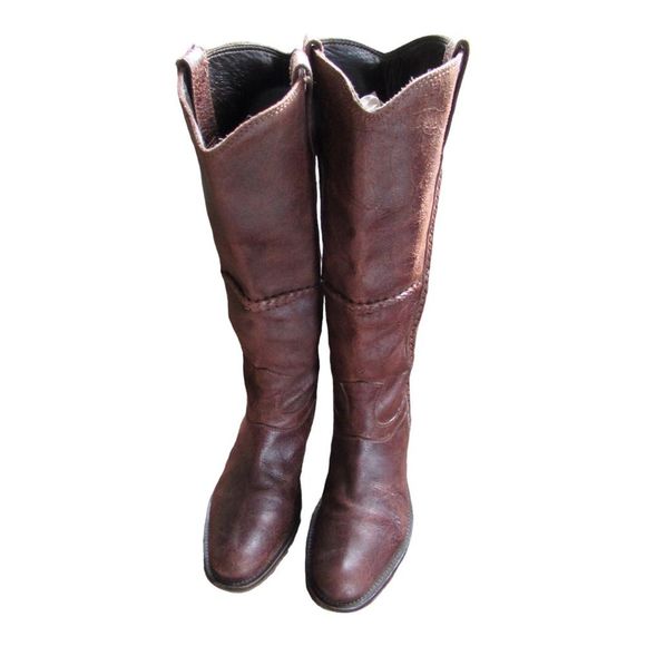 Faconnable Brown Distressed Boots - Picture 3 of 8